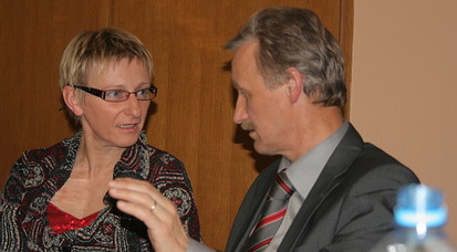 Martina Logar, strokovna sodelavka in župan gospod Mihael Prevc